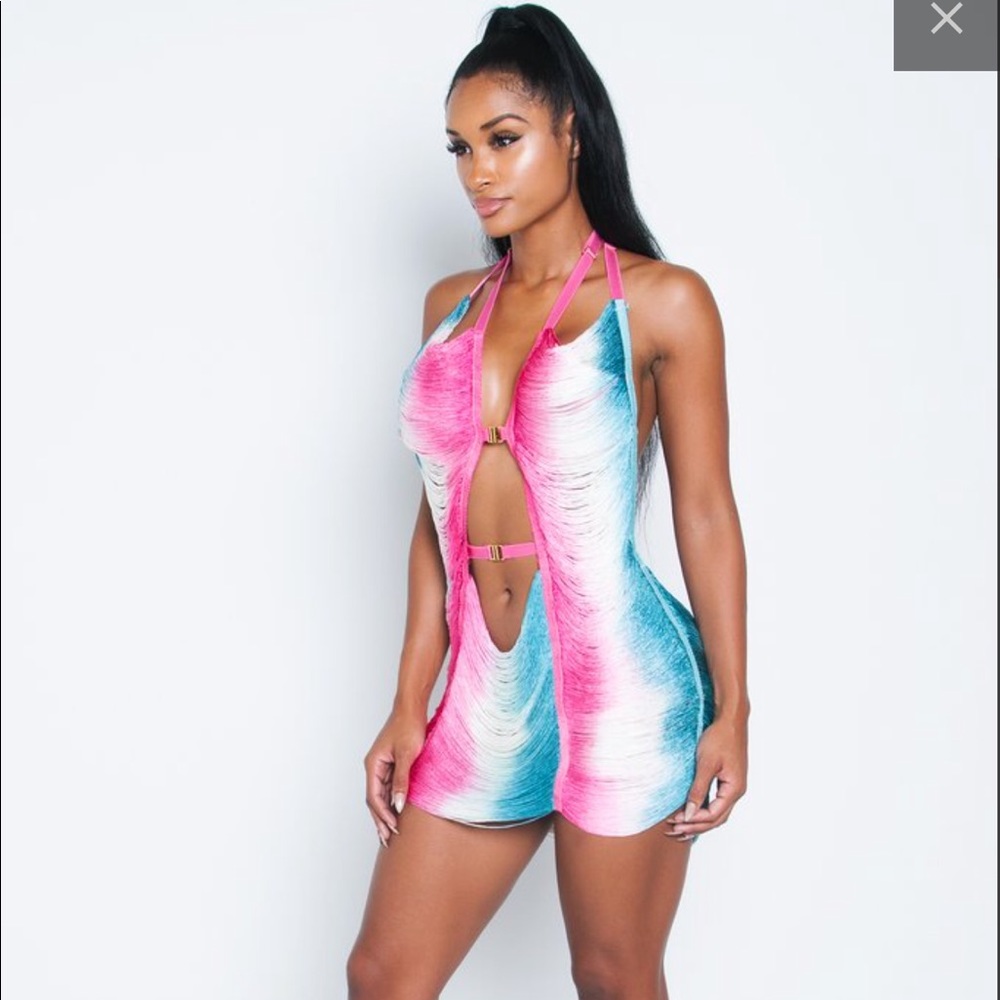 Fringe Cut Out Dress